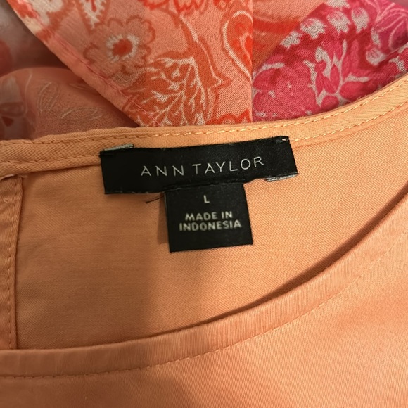 Ann Taylor Blouse Soft Orange - Picture 6 of 6